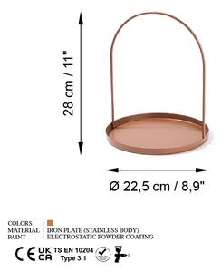 Kos-A - Copper Asztali tároló polc 23x23x28 Réz