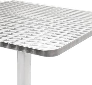 VidaXL ezüstszínű alumínium kerti asztal 60 x 60 x 70 cm