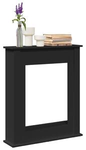 Fekete szerelt fa kandallóburkolat 75 x 20 x 87,5 cm