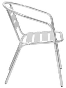 VidaXL 4 db rakásolható alumínium kültéri szék