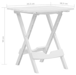 VidaXL fehér összecsukható kerti asztal 45,5 x 38,5 x 50 cm