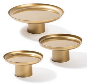 Nısıros-B - Gold 3 darabos Asztali tároló polc Arany