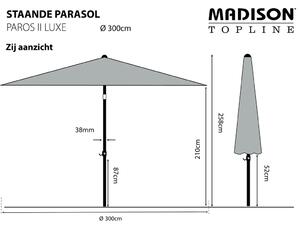 Madison Paros II Luxe szürke napernyő 300 cm