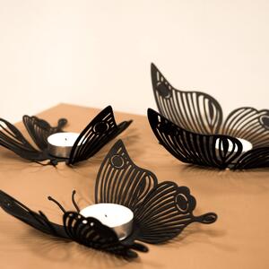 Papilio Tealight Set of 3 - APT581 - Black 3 darabos Gyertyatartó szett Fekete