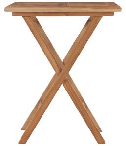 VidaXL összecsukható tömör tíkfa kerti asztal 60 x 60 x 75 cm