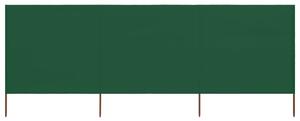 VidaXL zöld szövet 3-paneles szélfogó 400 x 160 cm