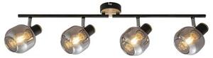 Beltéri karos spotlámpa e14 4x40w tölgy salazar