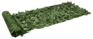 VidaXL sötétzöld leveles belátás elleni erkélyparaván 600 x 75 cm
