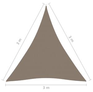 VidaXL tópszínű háromszögű oxford-szövet napvitorla 3 x 3 x 3 m