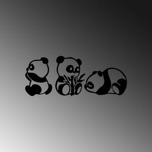 Pandas - 298 Fali fém dekoráció Fekete