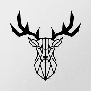 Deer2 Metal Decor Fali fém dekoráció 51x51 Fekete