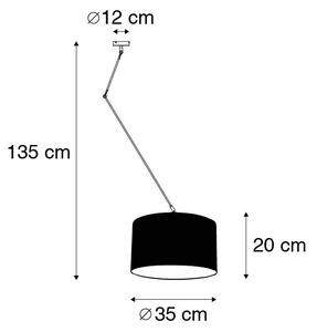 35 cm-es fekete árnyalatú akasztólámpa állítható - Blitz I