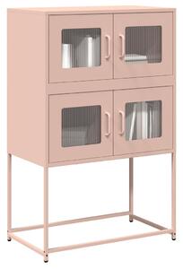 Highboard rózsaszín 68x39x107 cm Acél