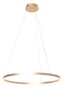 Design gyűrűs függőlámpa arany 80 cm LED-del és fényerőszabályzóval - Anello