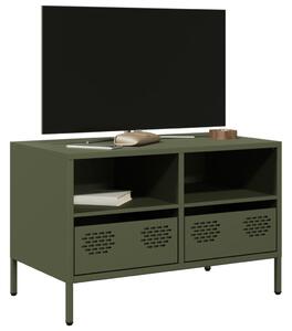 Olívazöld hidegen hengerelt acél TV-szekrény 68 x 39 x 43,5 cm