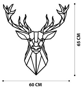 Deer Metal Decor 2 Fali fém dekoráció 60x65 Fekete