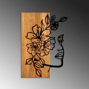 Woman Floral Face - 372 Fa fali dekoráció 41x58 Dió-Fekete