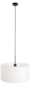 Modern függőlámpa fekete, fehér árnyalattal 50 cm - Combi 1
