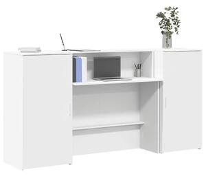 Recepciós pult fehér 200x50x103,5 cm szerelt fa