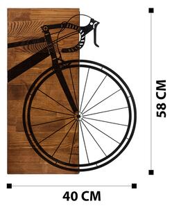 Bisiklet Fa fali dekoráció 45x58 Fekete-Dió