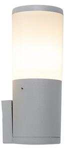 Modern kültéri fali lámpa, szürke, IP55, LED-del, Amelia