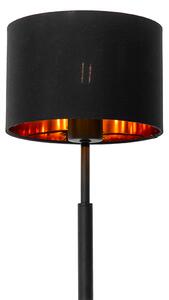 Modern asztali lámpa szövet árnyalatú fekete arannyal - VT 1