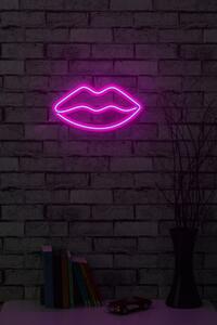 Lips - Pink Dekoratív műanyag LED világítás 36x2x19 Rózsaszín