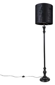 Klasszikus állólámpa fekete, fekete árnyalattal, 40 cm - Classico