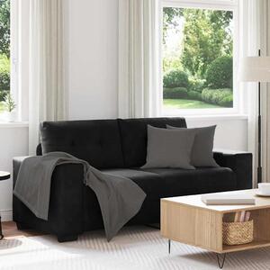 Fekete bársony loveseat kanapé 180x77x82 cm
