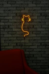 Cat - Yellow Dekoratív műanyag LED világítás 22x2x48 Sárga