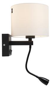 Modern fali lámpa fekete, fehér árnyalattal - Brescia
