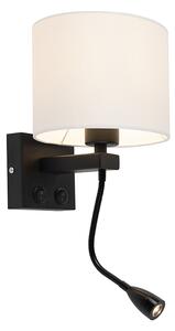 Modern fali lámpa fekete, fehér árnyalattal - Brescia