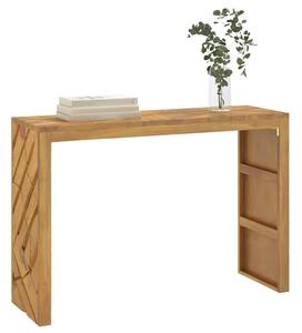 Konzolasztal 110x35x75 cm tömör fa teakfa
