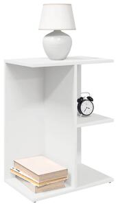 Éjjeliszekrények 2 db fehér 46,5x29x61 cm gépelt fa