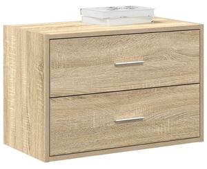 Szekrény 2 fiókkal Sonoma tölgy 60x31x40 cm gépi forgácsolt fa