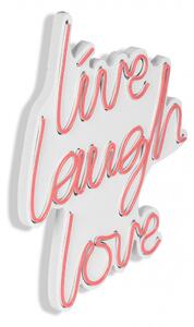 Live Laugh Love - Pink Dekoratív műanyag LED világítás 31x2x36 Rózsaszín