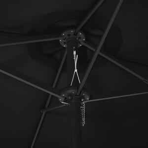 VidaXL fekete kültéri napernyő alumíniumrúddal 460 x 270 cm