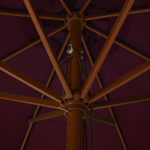 VidaXL burgundi vörös kültéri napernyő farúddal 330 cm