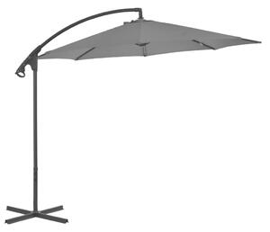 VidaXL antracitszürke konzolos napernyő acélrúddal, 300 cm átmérőjű
