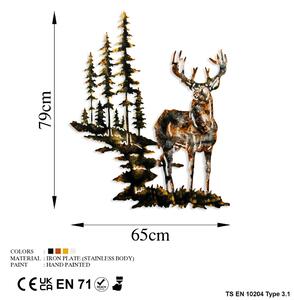 Deer 3 Fali fém dekoráció 65x79 Multicolor