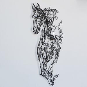 Metal Horse Line Art - APT724 Fali fém dekoráció 41x66 Fekete