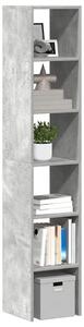 2 db betonszürke szerelt fa könyvespolcok halmozható 30x30x80cm