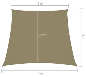 VidaXL bézs trapéz alakú oxford-szövet napvitorla 2/4 x 3 m