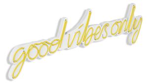 Good Vibes Only - Yellow Dekoratív műanyag LED világítás 76x2x19 Sárga