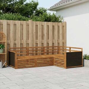 VidaXL Kültéri kanapé szett 4 pcs Természetes 247,5 x 168,5 x 73 cm