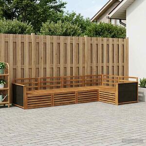 VidaXL Kültéri kanapé szett 6 pcs Természetes 406 x 168,5 x 73 cm
