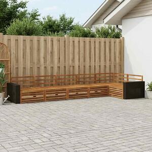 VidaXL Kültéri kanapé szett 6 pcs Természetes 402 x 172,5 x 73 cm