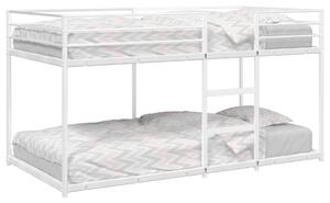 Fehér acél emeletes ágy matrac nélkül 90 x 200 cm