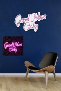 Good Vibes Only 2 - Pink Dekoratív műanyag LED világítás 62x2x37 Rózsaszín