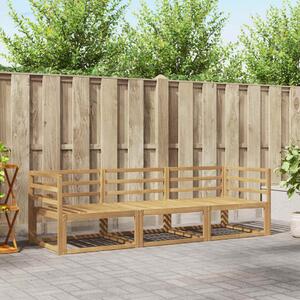VidaXL Kültéri kanapé szett 3 pcs Fehér 245,5 x 83 x 73 cm